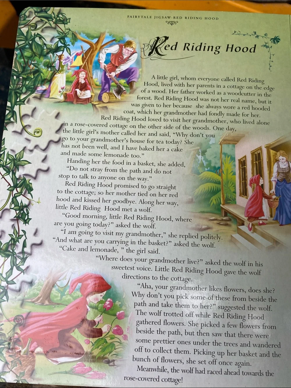 Fairy Tale Jigsaw Puzzle Book by Innovage 3 Tales 6 Puzzles 24 Pc Each 2004